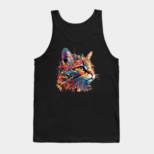 Colorful Cat Kitten Lover - Be Happy Everyday Tank Top